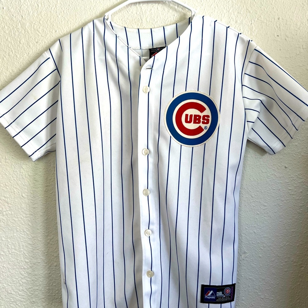 White Pinstripe Cubs Jersey